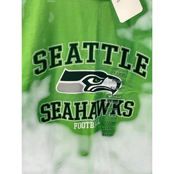 NWT NFL Team Apparel Seattle Seahawks Tshirt Green Football - Picture 2 of 6